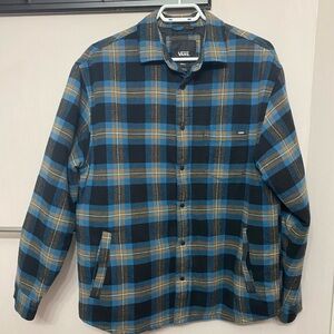 Vans Loose Fit Men's Blue/Brown Plaid Shirt Jacket
